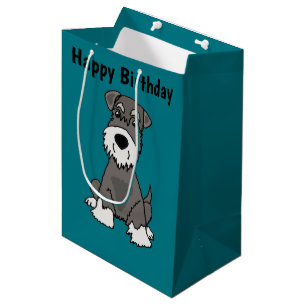 Sacola Para Presentes Média Arte bonito do cão de filhote de cachorro do