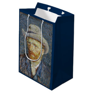 Sacola Para Presentes Média Arte cinzenta da pintura do chapéu de feltro do