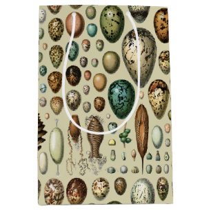 Sacola Para Presentes Média Arte de Ovos de Pássaros da Academia Sombria Vinta