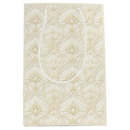 Sacola Para Presentes Média Arte Ornamental Art Déco – Marfim | Luxo de Aniver