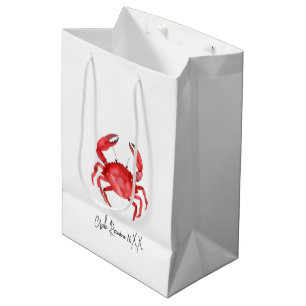 Sacola Para Presentes Média Artisan Red Crab Sindicato NOME Ano Diversão Color