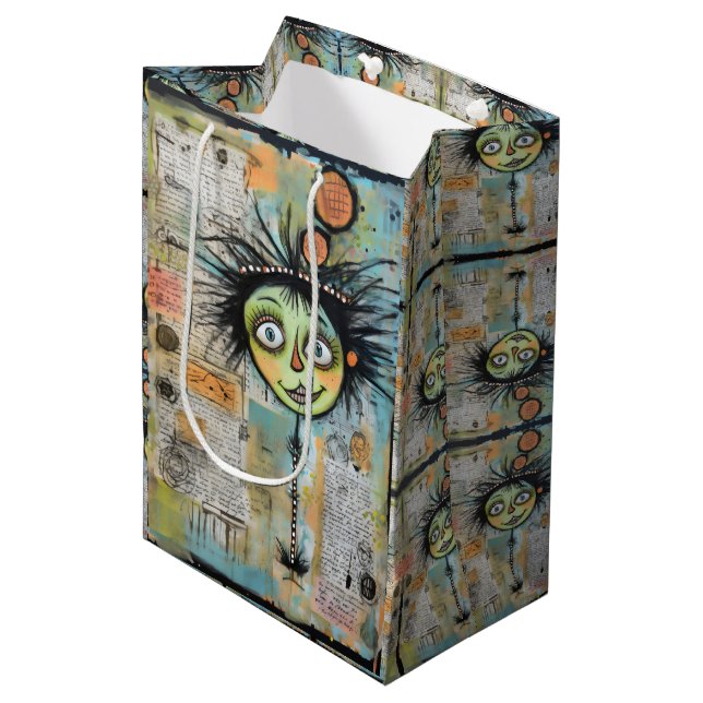 Sacola Para Presentes Média ArtLady 23 Encantada e angustiada (Frente inclinada)