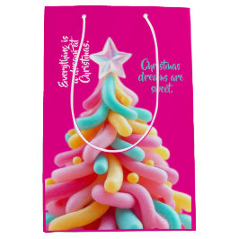 Sacola Para Presentes Média Árvore de Doces Caprichosa