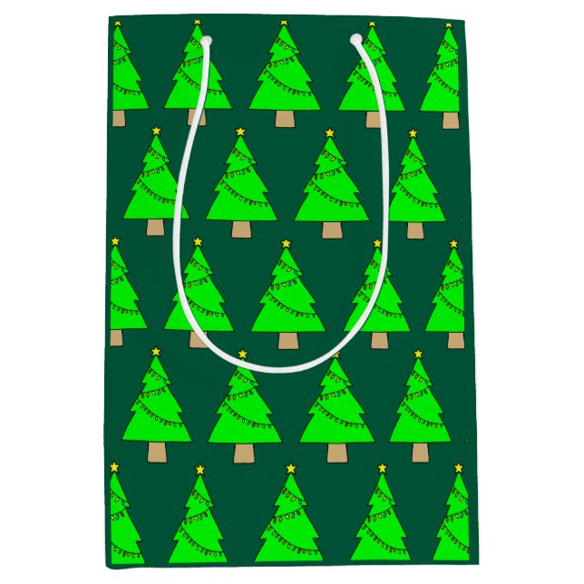 Sacola Para Presentes Média Árvore de Natal (Frente)