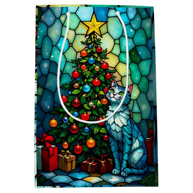 Sacola Para Presentes Média Árvore de Natal (Frente)