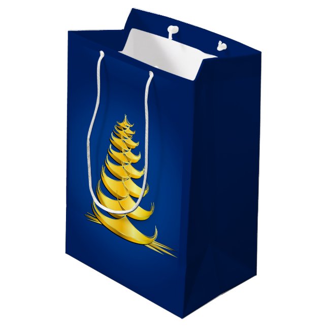 Sacola Para Presentes Média Árvore de Natal (Verso inclinado)