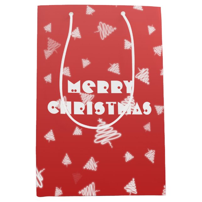 Sacola Para Presentes Média Árvore de Natal (Frente)