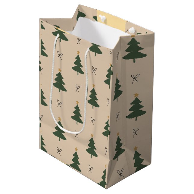 Sacola Para Presentes Média Árvore de Natal (Frente inclinada)
