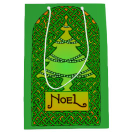 Sacola Para Presentes Média Árvore de Natal Celta