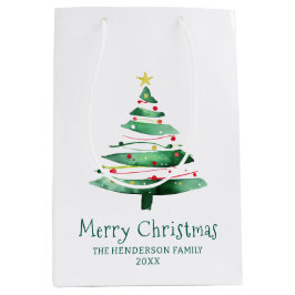 SACOLA PARA PRESENTES MÉDIA ÁRVORE DE NATAL MODERNA