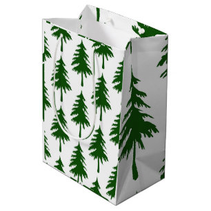 Sacola Para Presentes Média Árvore de Natal Verde