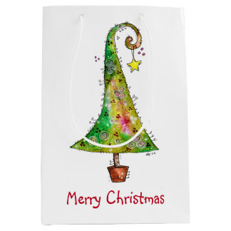 Sacola Para Presentes Média Árvore de Natal Whimsic