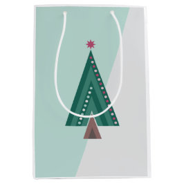 Sacola Para Presentes Média Árvore Elegância Evergreen