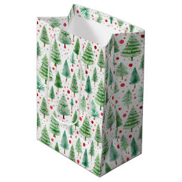 Sacola Para Presentes Média Árvores de Natal