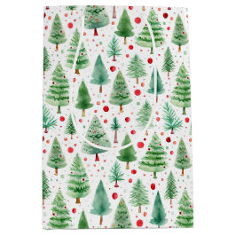 Sacola Para Presentes Média Árvores de Natal