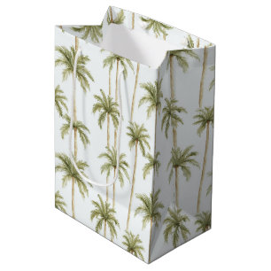Sacola Para Presentes Média Árvores Palmeiras Tropicais Aniversário
