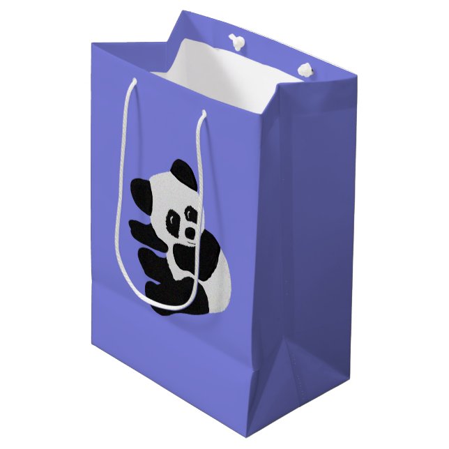 Sacola Para Presentes Média As bolsas do presente do urso de panda (Frente inclinada)