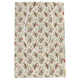 Sacola Para Presentes Média Australian Koalas, Kookaburras and Native Flora