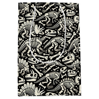 Sacola Para Presentes Média Aventura de Osso Dinossauro