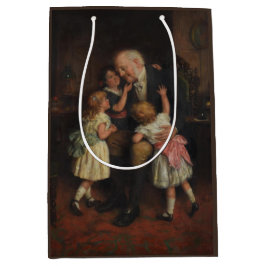 Sacola Para Presentes Média Avô e netas (por Joseph Clark)