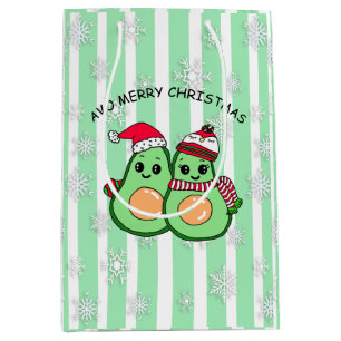 Sacola Para Presentes Média Avo Feliz Natal Engraçado Avocados Humor