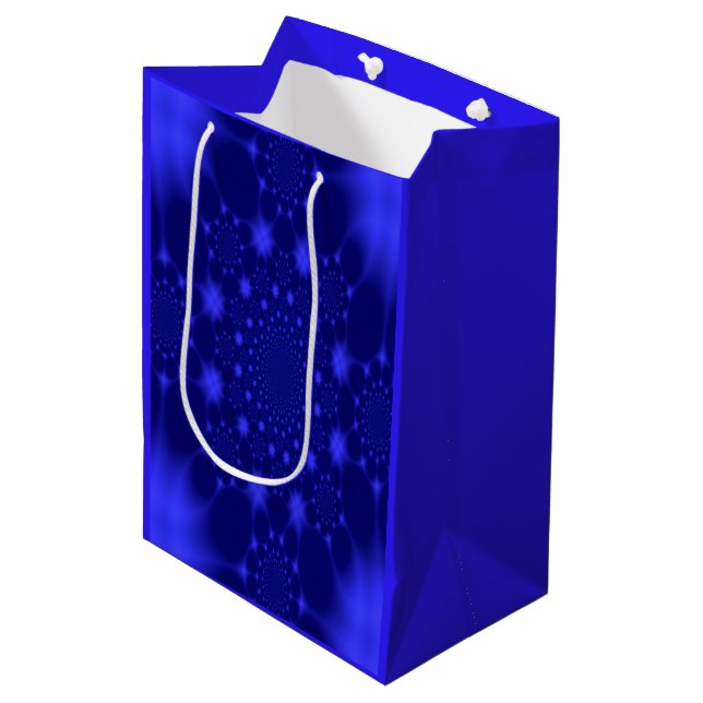 Sacola Para Presentes Média Azul azuis (Frente inclinada)