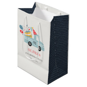 Sacola Para Presentes Média Azul Bastante Bastante Azul Qualquer Caminhão De