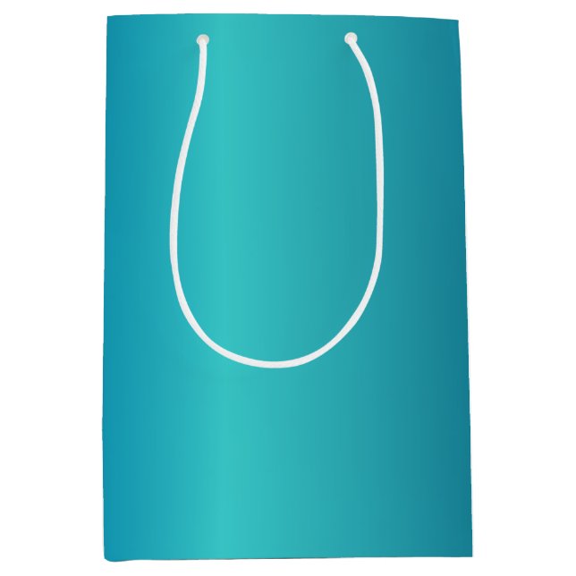 Sacola Para Presentes Média Azul metálico (Frente)