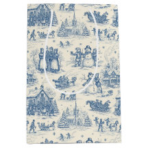 Azul Toile Chinoiserie de Inverno