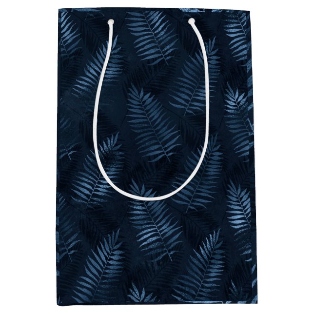 Sacola Para Presentes Média Azulejos ouros Com Emeralds (Frente)