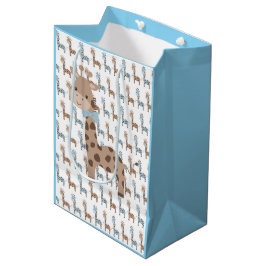 Sacola Para Presentes Média Baby Boy Giraffe