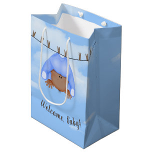 Sacola Para Presentes Média Baby Boy no Clothesline Medium Gift Bag