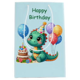 Sacola Para Presentes Média Baby Dino Gift Bag 