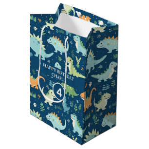Sacola Para Presentes Média Baby Dinosaur