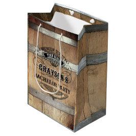 Sacola Para Presentes Média Bachelor Rustic Whiskey