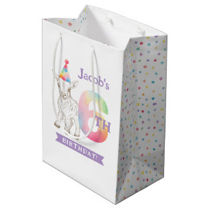 Sacola Para Presentes Média Bag de Aniversário da Fazenda de Capim