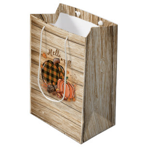 Sacola Para Presentes Média Bag de Presente de Abóbora