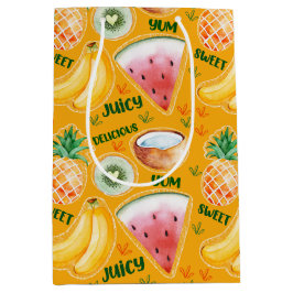 Sacola Para Presentes Média Bag de presente de Fruta tropical