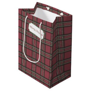 Sacola Para Presentes Média Bag de presente de Natal da Xadrez russa
