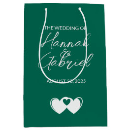 Sacola Para Presentes Média Bag de presente verde personalizado do Emerald