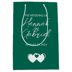 Sacola Para Presentes Média Bag de presente verde personalizado do Emerald