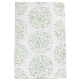 Sacola Para Presentes Média Bag Gift do Mandala Verde Refinado