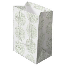 Sacola Para Presentes Média Bag Gift do Mandala Verde Refinado