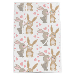 Sacola Para Presentes Média Bag Medium Bunnies Cute