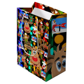Sacola Para Presentes Média Bagagens de presentes de Natal