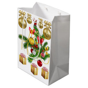 Sacola Para Presentes Média Bagagens de presentes de Natal