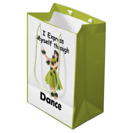 Sacola Para Presentes Média Bailarina de Hula se Expressando Através da Dança