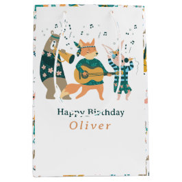 Sacola Para Presentes Média Bairro da Banda de Animais Cachinhos