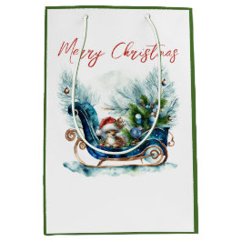 Sacola Para Presentes Média Balança de Bebê Azul