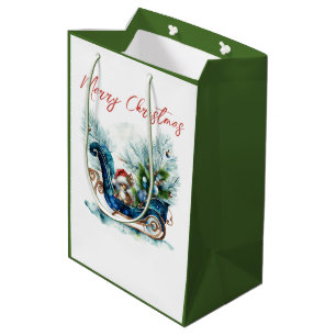 Sacola Para Presentes Média Balança de Bebê Azul